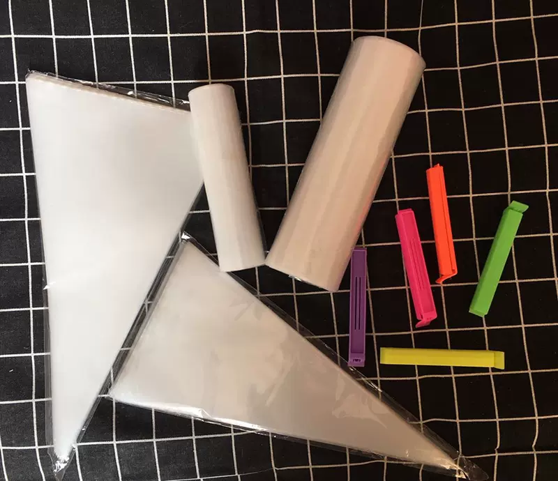 韩国透明裱花袋加厚塑料一次性裱花袋挤花袋12寸14寸封口夹