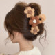 Autumn and Winter Plush Bow Clip Women's High-Level 2025 New Shark Clip Hair Clip Back of the Head Large Headwear