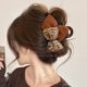 Autumn and Winter Plush Bow Clip Women's High-Level 2025 New Shark Clip Hair Clip Back of the Head Large Headwear