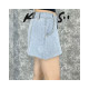 American hot girl denim skirt women ins fashion old blue mid-high waist slimming summer irregular miniskirt
