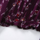 D26-2 New Women's Sauce Purple Red Floral Long Sleeve Small Shirt with Wood Ears One-Ling Short French Shirt