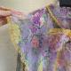 100 silk crepe printed shirt for women in spring new French retro palace style bow tie top
