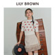LILY BROWN autumn and winter style cute wide breasted spliced ​​high waist A-line skirt LWFP244032