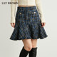 LILY BROWN autumn and winter style sweet high waist small fragrance style tweed short skirt LWFS234233