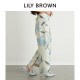 Lily Brown Spring and Summer Sweet Sweet Printing High -waisted straight straight skirt LWFS242194
