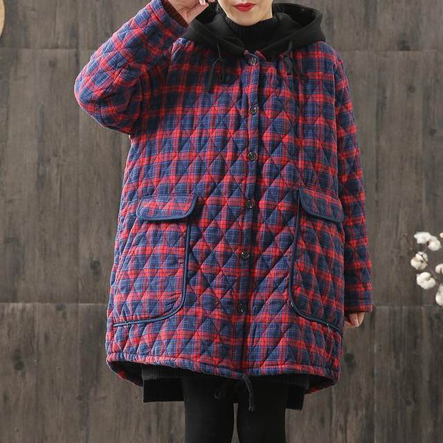 Large -size cotton jacket female winter coat female autumn and winter literary retro loose and thick cotton jacket 200jin [Jin is equal to 0.5 kg] to wear