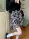 Large size high-end ruffled floral skirt for women in summer new high-waisted temperament A-line skirt versatile short skirt