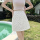 Sweet French floral skirt for women in summer large size new anti-exposure A-line skirt high-waisted slim hip short skirt
