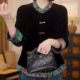 
New Chinese style national style velvet jacket for women 2025 new spring and autumn buckle top mother's style fashionable age-reducing shirt trend