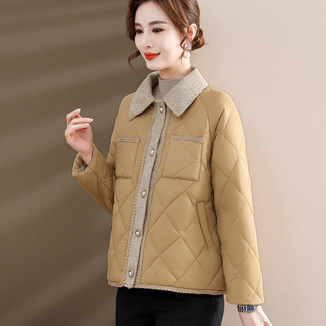 Middle-aged mother winter cotton-padded coat new autumn and winter small fragrance style cotton-padded coat short warm middle-aged and elderly women's cotton-padded jacket