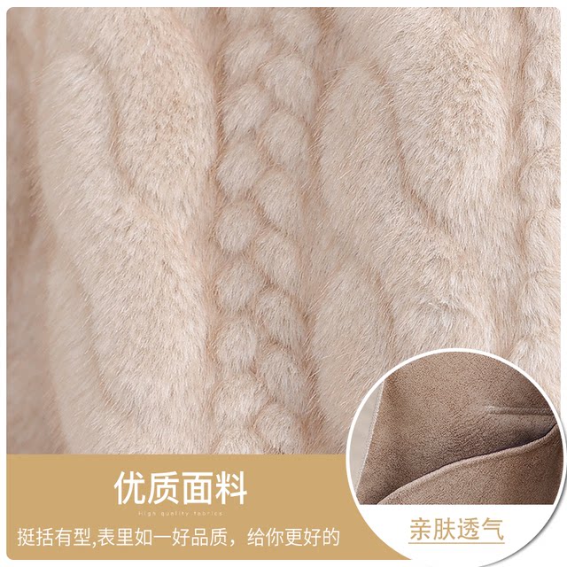 Yu Zhaolin Fashion Women's 2025 New Thickened and Velvet Imitation Mink Jacket