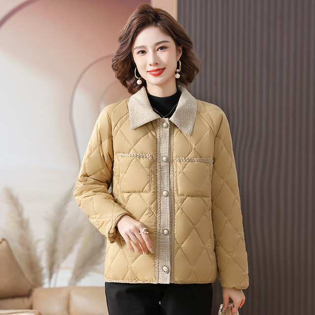 Middle-aged mother winter cotton-padded coat new autumn and winter small fragrance style cotton-padded coat short warm middle-aged and elderly women's cotton-padded jacket