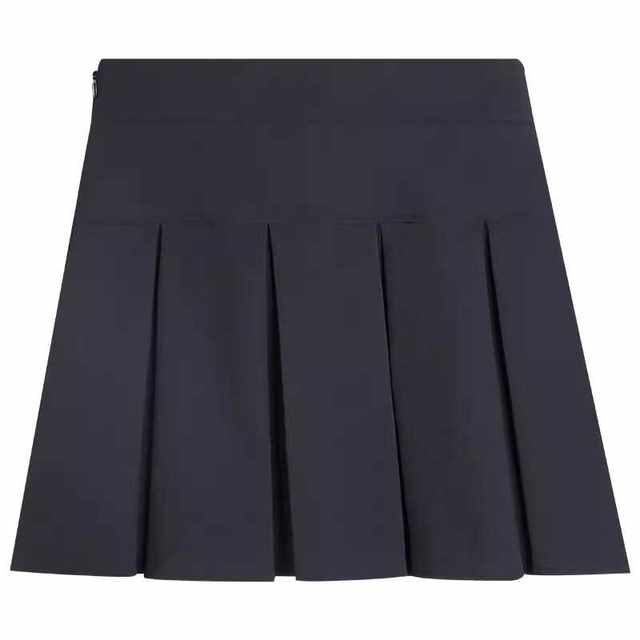 Large size black pleated skirt for women 2024 new summer versatile high-waisted A-line small hip-pack skirt
