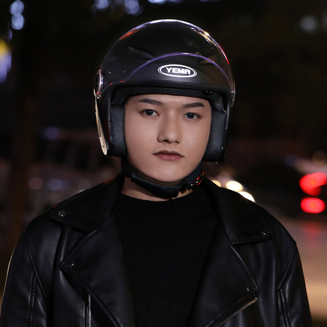 3C authentication Mustang Electric Motorcycle Extraordinary helmet Big Head Waves men and women increase the size of the helmet winter half helmet
