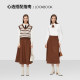 PRICH wavy A-line skirt hem waist-closed vertical cut implicit zipper simple temperament commuting skirt women