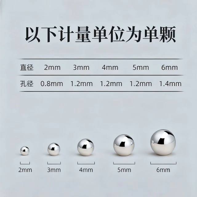 Yao Xi Silver House 999 pure silver beads by gram sterling silver small silver beads braided rope round beads beads loose pearl beads material