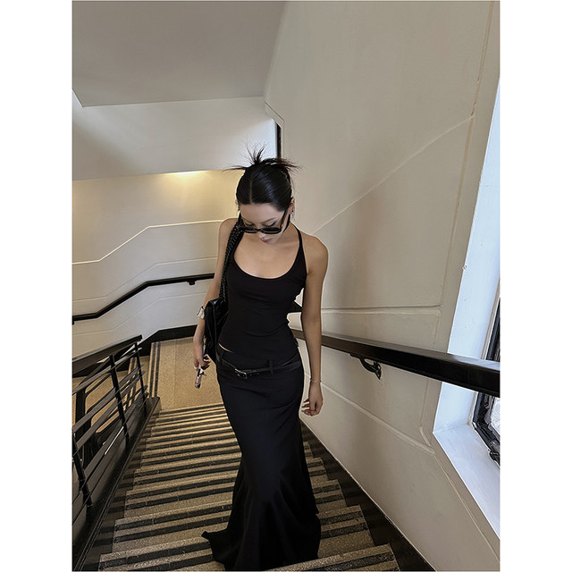 FANPTNTOX half -body skirt female summer new slim suit fishtail skirt high -waist slimming thin all -match long skirt