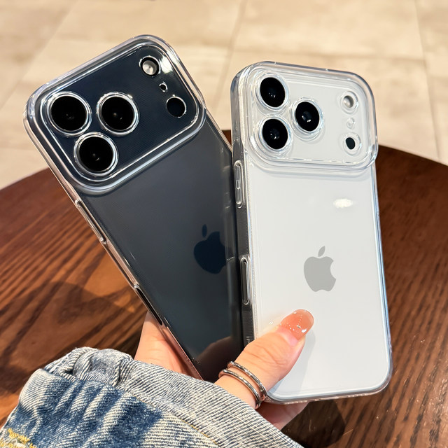 2025 new model suitable for Apple 17promax all-inclusive transparent mobile phone case iPhone17pro silicone soft shell 17air ultra-thin shell Apple 17 protective case ip17 male and female Internet celebrity simple