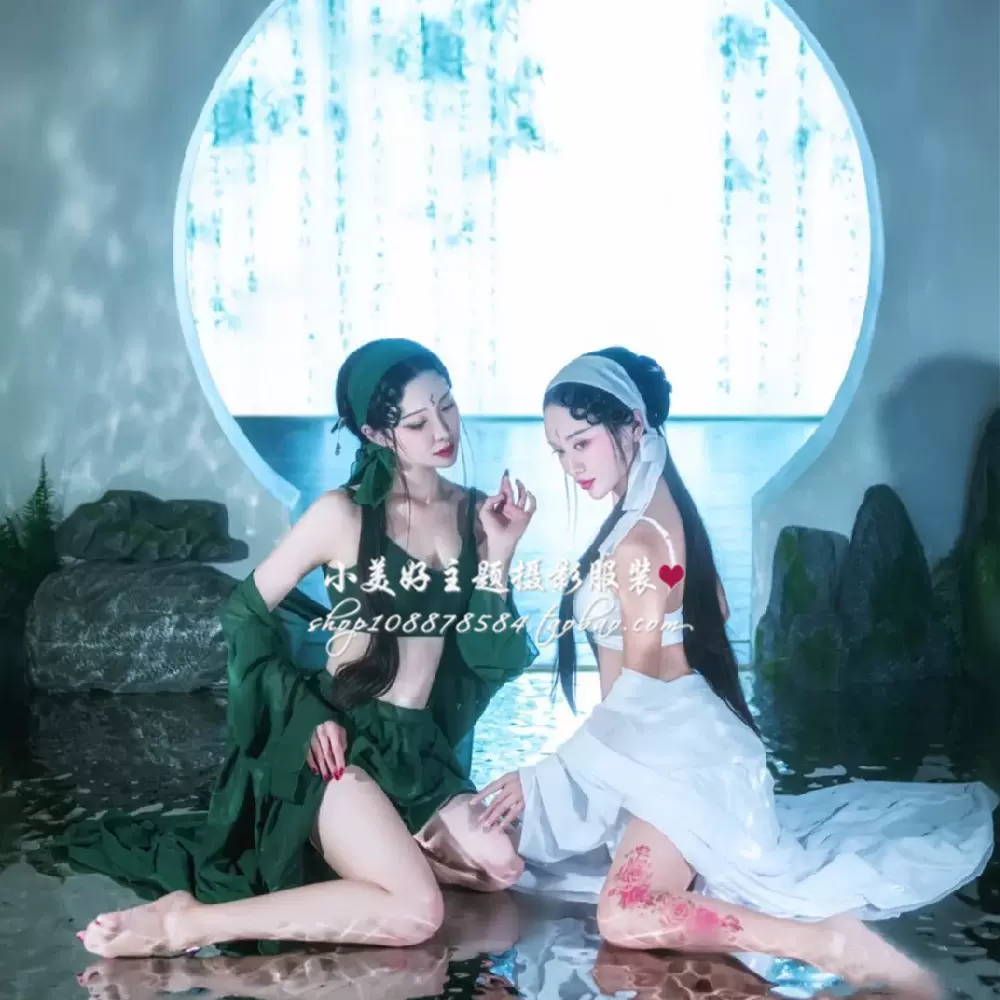 青蛇白蛇盘子女人古装闺蜜性感写真服cos白娘子汉服走秀演出长袍 Taobao 青蛇白蛇盘子女人古装闺蜜性感写真服cos白娘子汉服走秀演出长袍 Taobao