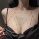 Pure breast chain body chain clavicle chain sexy hanging chain decorative necklace female accessories big breast