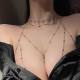 Pure breast chain body chain clavicle chain sexy hanging chain decorative necklace female accessories big breast