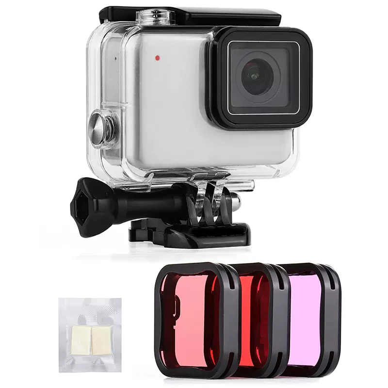 防水壳滤镜适合gopro Hero7silver White银版白版潜水壳保护壳