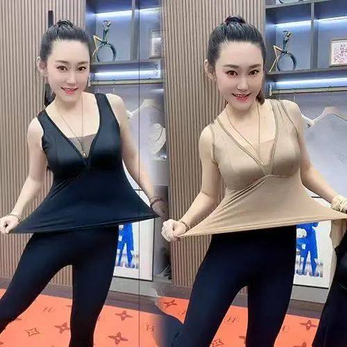 French satin lace camisole women's inner wear with breast pads all-in-one beautiful back bra all-in-one underwear bottoming shirt