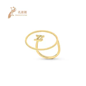 Louis Vuitton M0914S LV Twiggy Ring, Gold, S