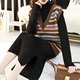 Korean style sweater vest for women autumn and winter style loose outer wear 300Jin [Jin equals 0.5kg] fat mm knitted vest vest vest trendy
