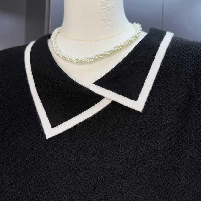 
Middle-aged mother wears autumn lapel sweater for women long-sleeved tops for middle-aged and elderly clothes loose thin bottoming shirt