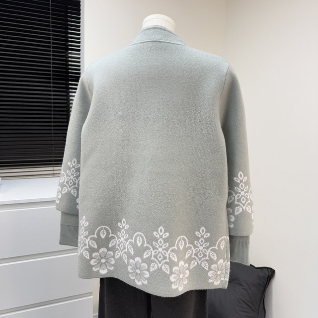 
New Chinese style mother's clothing autumn suit jacket large size two-piece national style sweater for middle-aged and elderly women autumn and winter tops