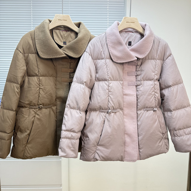 
Western-style mom wear winter down jacket middle-aged and elderly fashionable women's outer wear warm top mother-in-law white duck down jacket