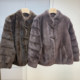 
Mother's clothing 2025 new middle-aged and elderly loose clothes women's imitation mink fur coat fur one-piece thickened top
