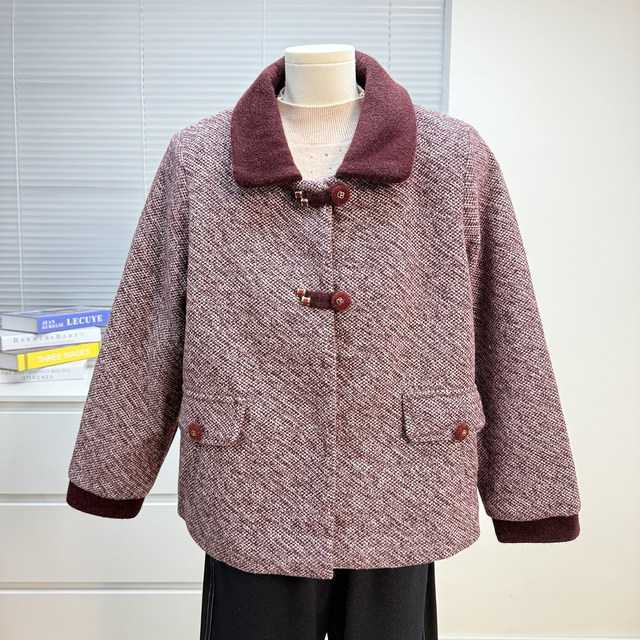 
Mother's clothing winter plus velvet 2025 new cotton-padded jacket clothes loose tops for middle-aged and elderly women thickened cotton-padded jackets