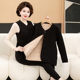 Mom's winter warm three-piece suit for middle-aged and elderly women's cotton thickened cotton coat, cotton pants, grandma, old man's cotton jacket, vest
