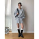 AMBOSC autumn new product simple leisure sports solid colors lace -up skirt female A -character relaxation sweater skirt