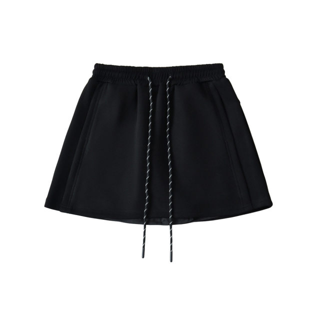 AMBOSC autumn new product simple leisure sports solid colors lace -up skirt female A -character relaxation sweater skirt