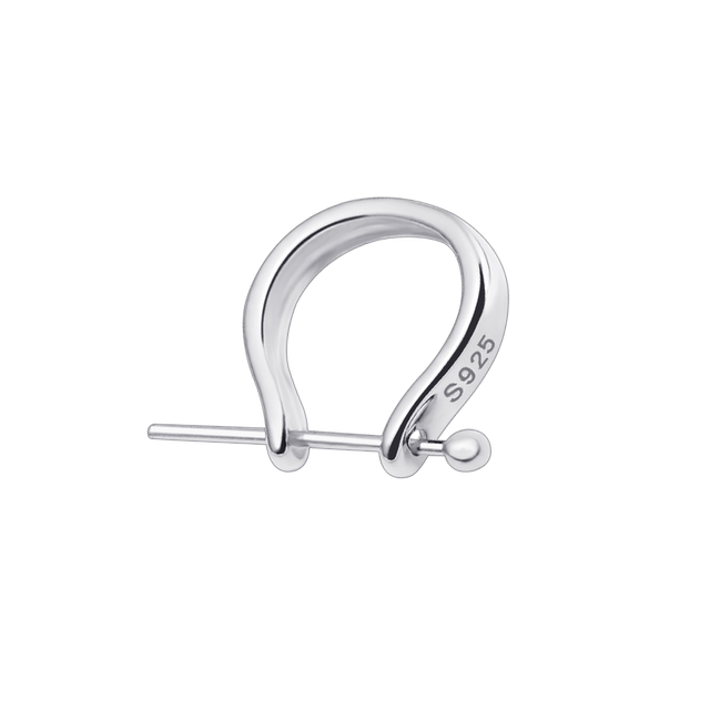 925 sterling silver button jade pendant buckle clip buckle connection buckle Guanyin jade Buddha jade pendant oblique hole buckle head DIY accessories buckle