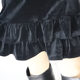 Temperament simple golden velvet skirt for women in spring and summer versatile ruffle hem high waist temperament hip-cover short skirt a-shaped
