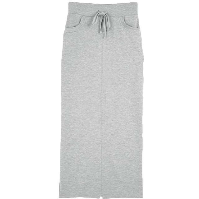 Sports long skirt Spring and summer casual solid color half skirt back slimming one -step hip skirt big size skirt