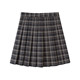 Large size pleated skirt for women a-line skirt summer fat mm high waist retro plaid pleated skirt spring and autumn jk skirt