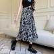 Large size irregular tie dyeing skirt female summer design sense niche font hip skirt ink print cover long skirt