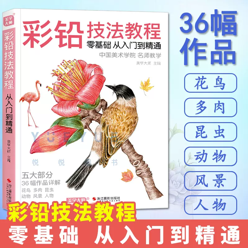 彩色鉛筆技法教程零基礎從入門到精通初學者學畫畫中國