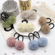 Macaron color hair ball hair ring super soft glutinous pom ball head rope milk bake ball hair rope autumn and winter plush hair accessories