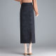 2025 new modified cheongsam skirt for women in spring and autumn mid-length summer retro Chinese style slit one-step hip-wrap skirt