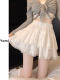 French ballet puff cake skirt female summer big size fat MM ruffle short skirt high waist A -line lace half body skirt