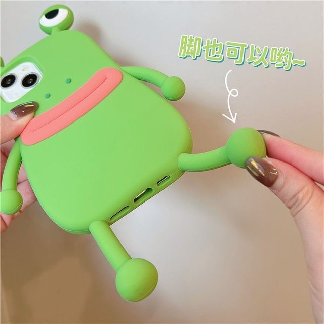 Secretly unable to hide Zhao Lusi Sang Zhi Frog's same mobile phone case suitable for iPhone 17 promax mobile phone case 16 Apple 11 soft shell 6 shell 12pro Internet celebrity hot model 12promax silicone