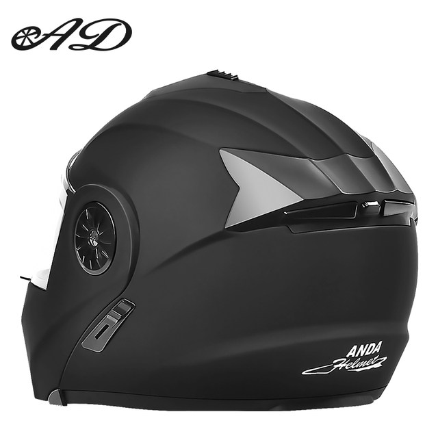 AD electric motorcycle helmet for men and women 3C certified safety helmet for all seasons, full-face helmet, winter warm face-opening helmet