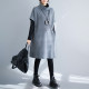 Slimming autumn and winter loose new high-neck temperament dress fat mm large size belly-covering casual mid-length hip-covering skirt