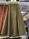 2023 autumn new retro versatile wick velvet draped skirt button decoration casual a-line umbrella skirt
